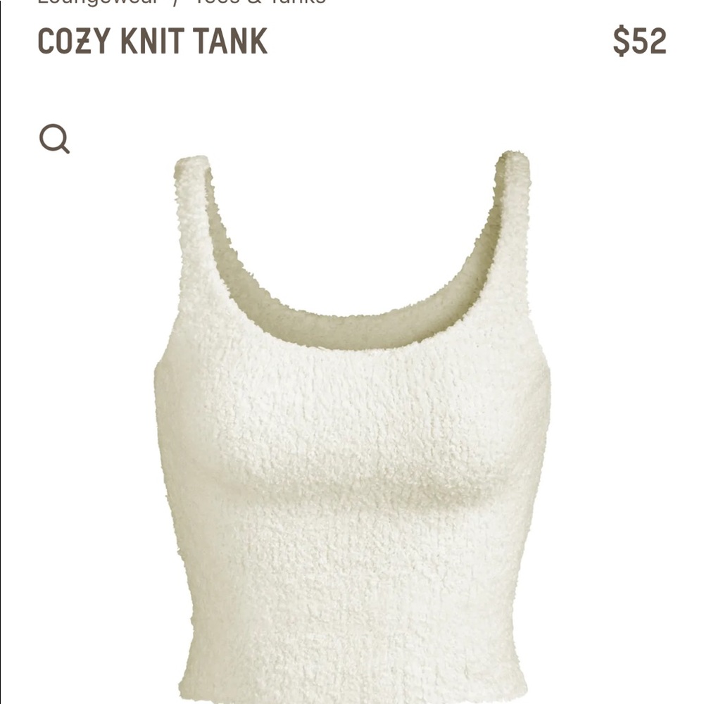 Skims cozy knit top, color bone